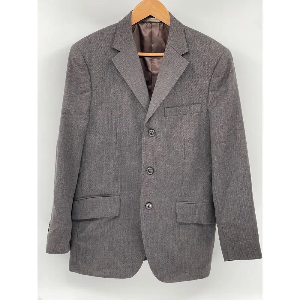 Banana Republic‎ Blazer Sport Coat Suit Jacket Men Size 40 S Gray Brown